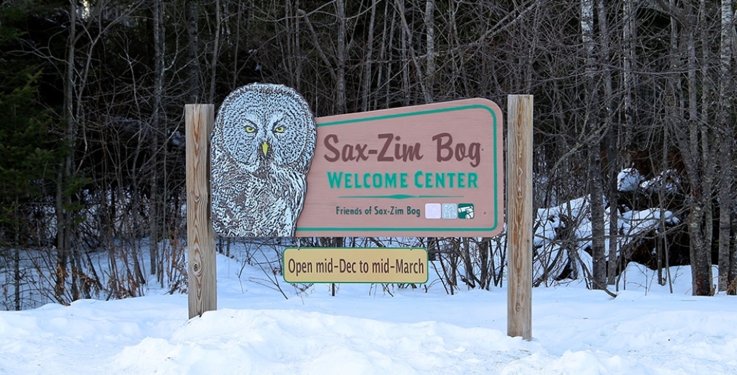 Sax-Zim Bog Welcome Center Sign