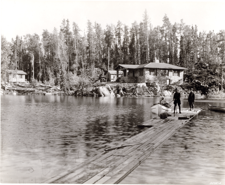 Chik-Wauk Lodge, 1936. Photo courtesy of USDA-Superior National Forest Collection.