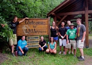 Group and Wilderness Canoe Base sign