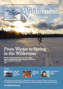 Wilderness News Spring 2014 cover