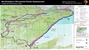 North Country National Scenic Trail re-route map