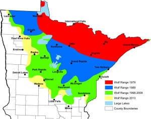 Expanding wolf range in Minnesota