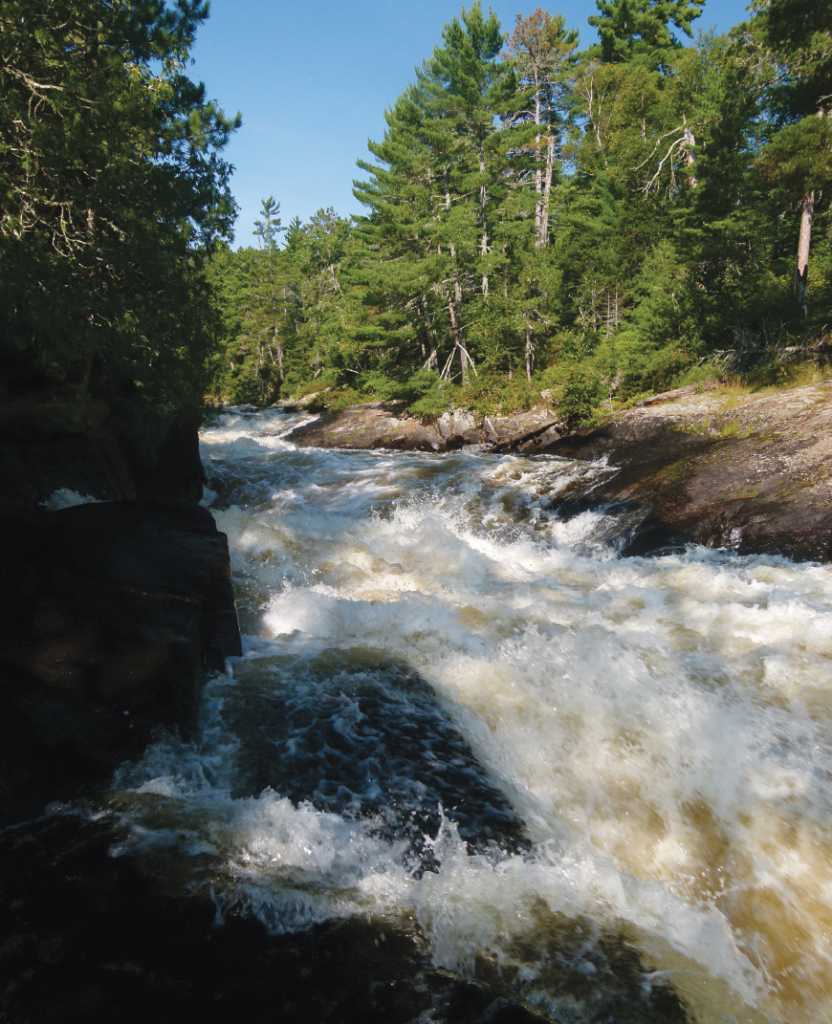 Rebecca Falls on the BWCAW-Quetico Park border. Photo by and courtesy of Terry Schocke.