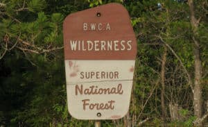 BWCAW sign