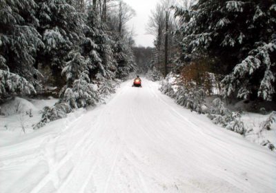Snowmobiling on Allegheny National Forest in Pennsylvania