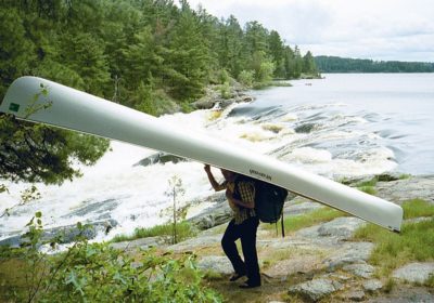 Portaging at Curtain Falls