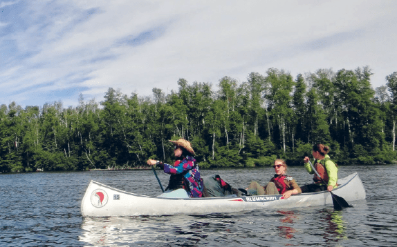 Every girl learns proper paddling strokes and techniques needed for wilderness travel into the BWCAW and Quetico Parks. All photos by and courtesy of Caroline Rose.  