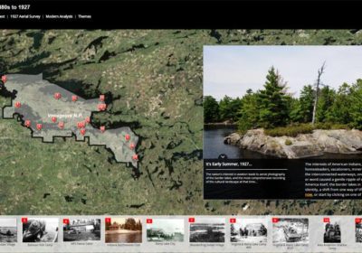 "Shaping Voyageurs" online historic map of the National Park.