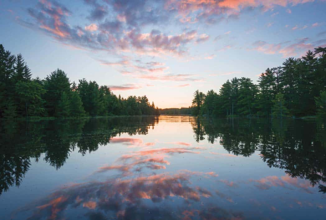 Sunrise on Rainy Lake, photo by Joshua Henderson.