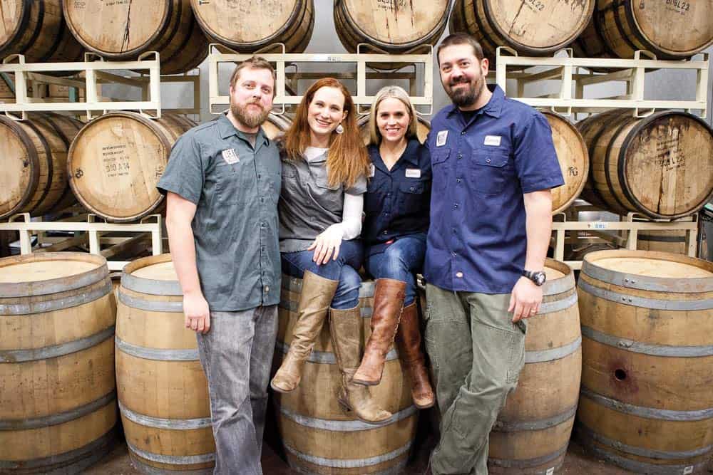 Co-owners Colin and Laura Mullen and Karen and Byron Tonnis. All photos courtesy Bent Paddle Brewing Co.