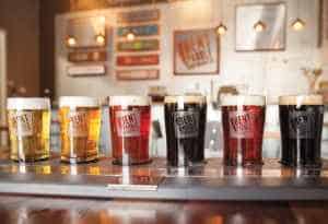 Bent Paddle’s flagship beers include the Venter Pils, 14° ESB Extra Special Amber Ale, Bent Hop Golden IPA, and Black Ale.