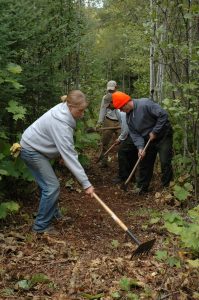 Trail building on the Superior Hiking Trail. (Photo by Mark VanHornweder, courtesy Superior Hiking Trail Association)