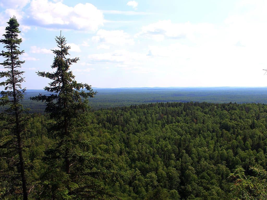 View from Eagle Mountain, Boundary Waters Canoe Area Wilderness (Public domain photo)