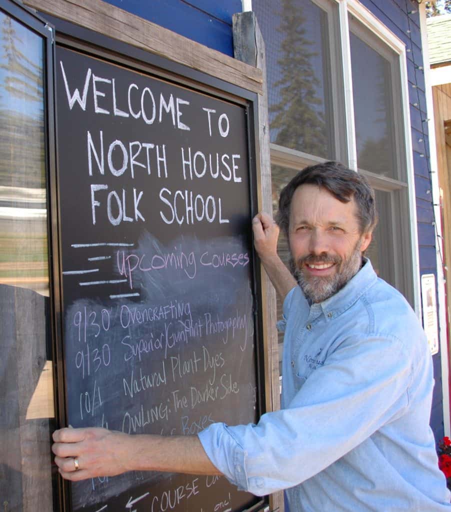 Executive Director Greg Wright at the North House Folk School. Photo courtesy the North House Folk School.