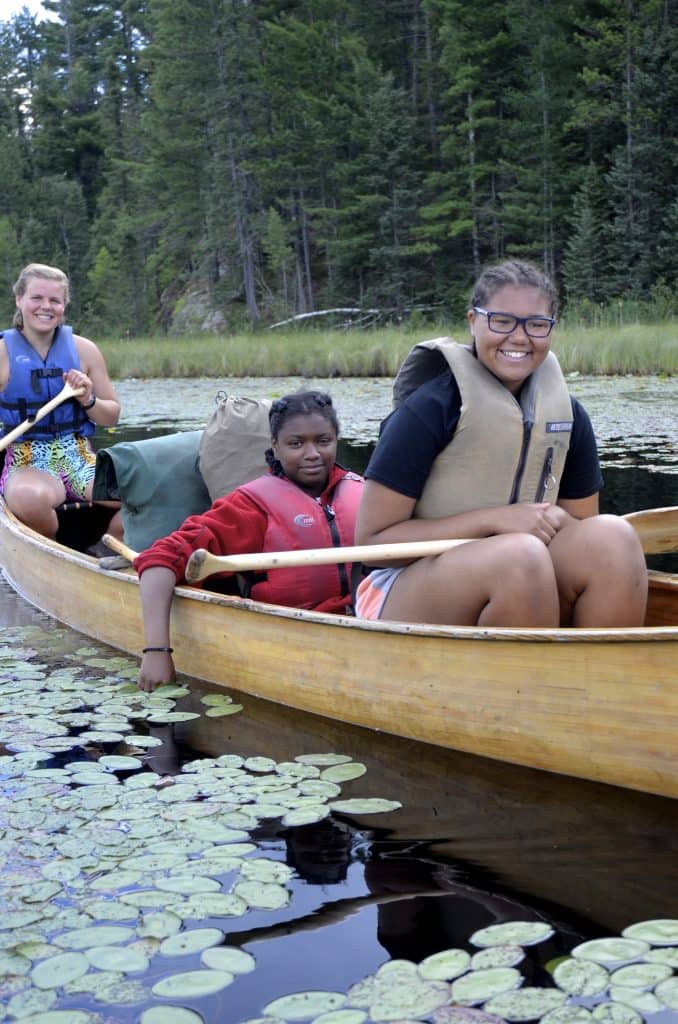 Bold & Gold campers in the Boundary Waters Canoe Area Wilderness. Photo courtesy the YMCA Twin Cities.