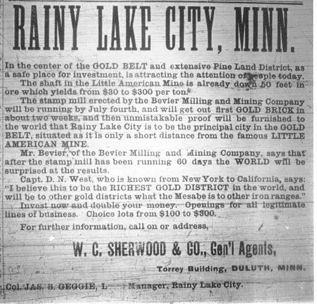 Rainy Lake History. Image courtesy National Park Service.