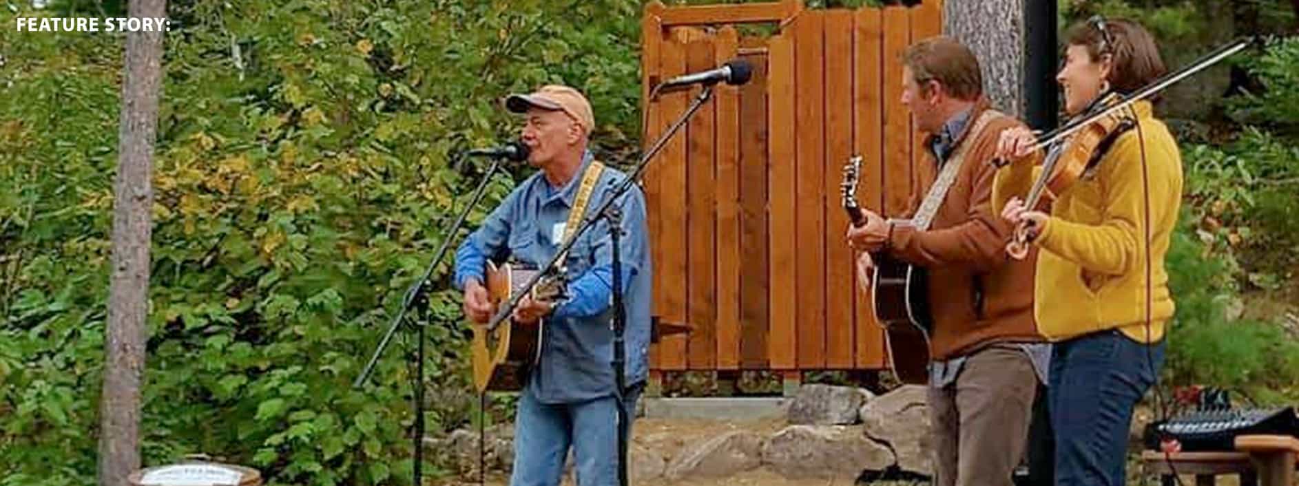Jerry Vandiver plays on the Gunflint Trail