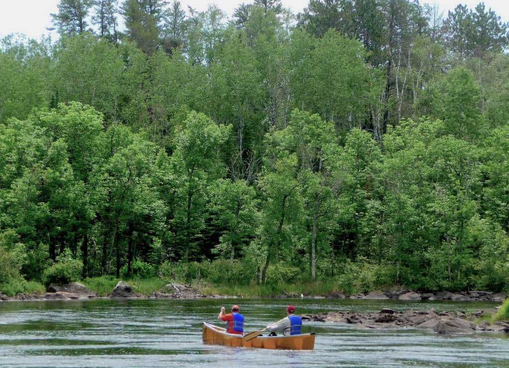Canoeing the South Kawishiwi River next to the Twin Metals project location. (Photo by Greg Seitz)