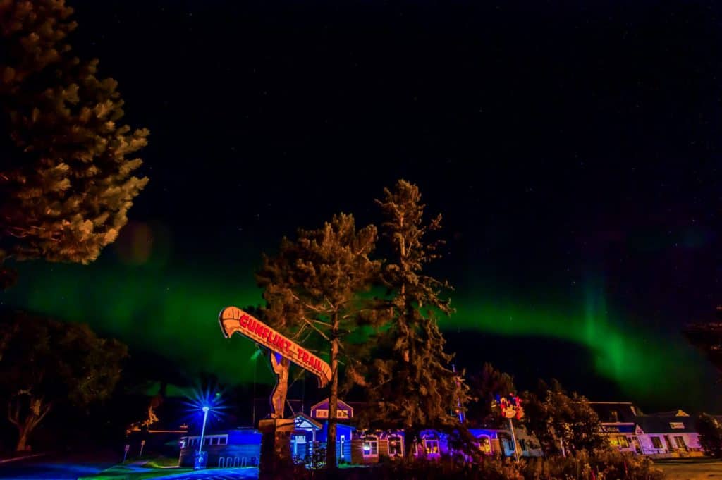 Northern lights seen over Grand Marais. (Photo courtesy Visit Cook County)
