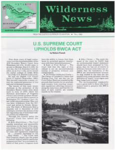 Wilderness News Fall 1982