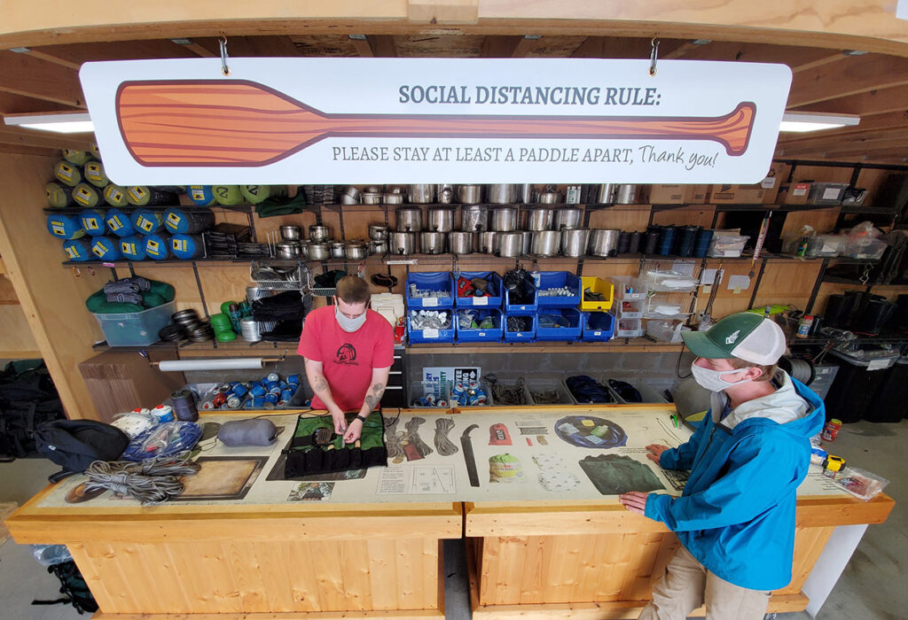 Boundary Waters Canoe Outfitters operate and adapt to social distancing and Covid-19 safety measures