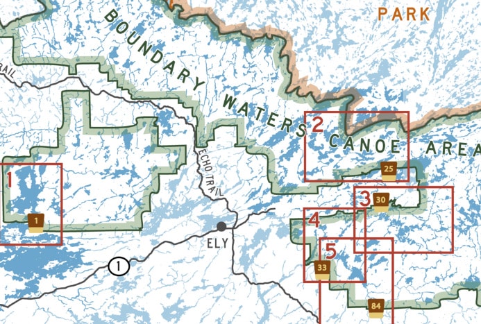 Boundary Waters Canoe Area Map