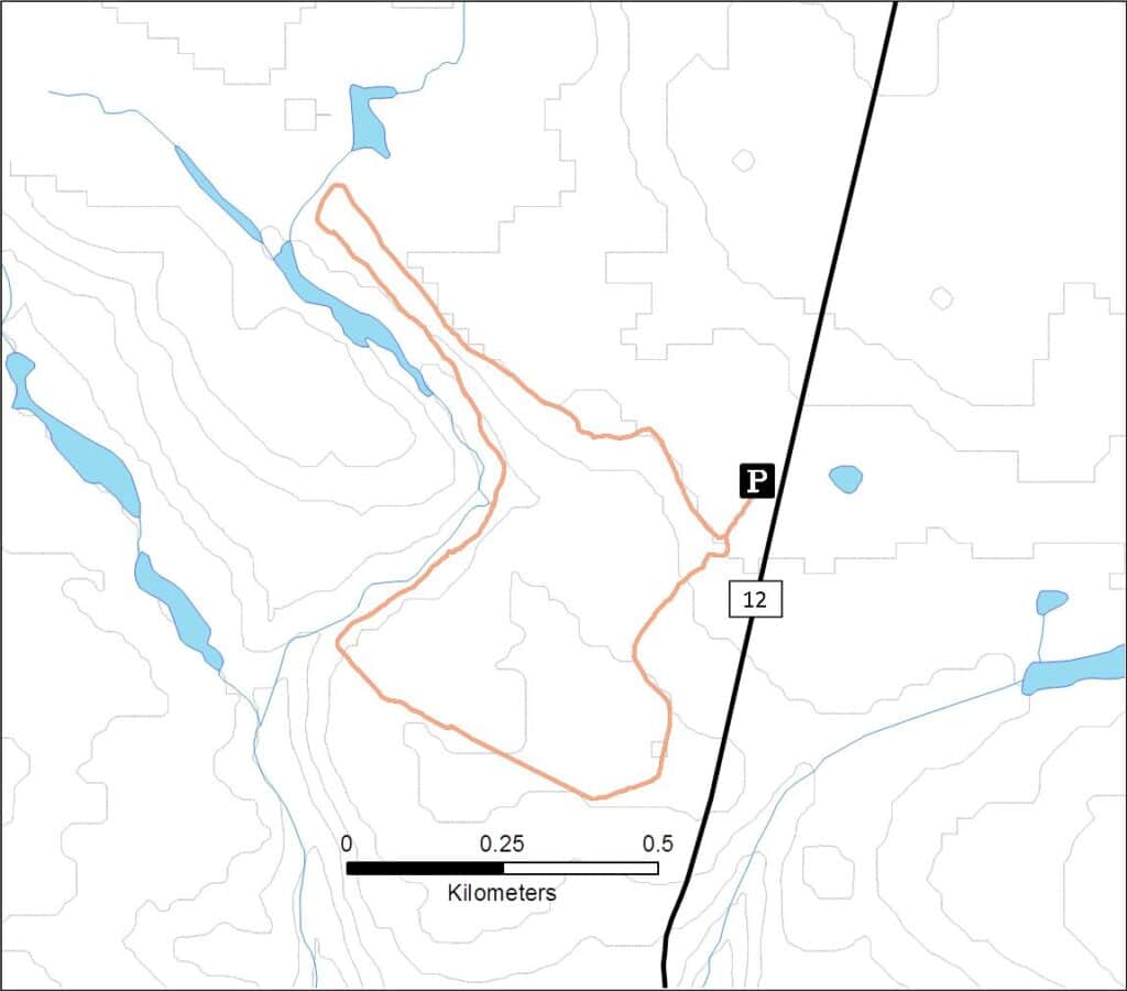 George Washington Pines Winter Recreation Trail Map