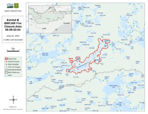 Spice Lake Wildfire in Boundary Waters Canoe Area