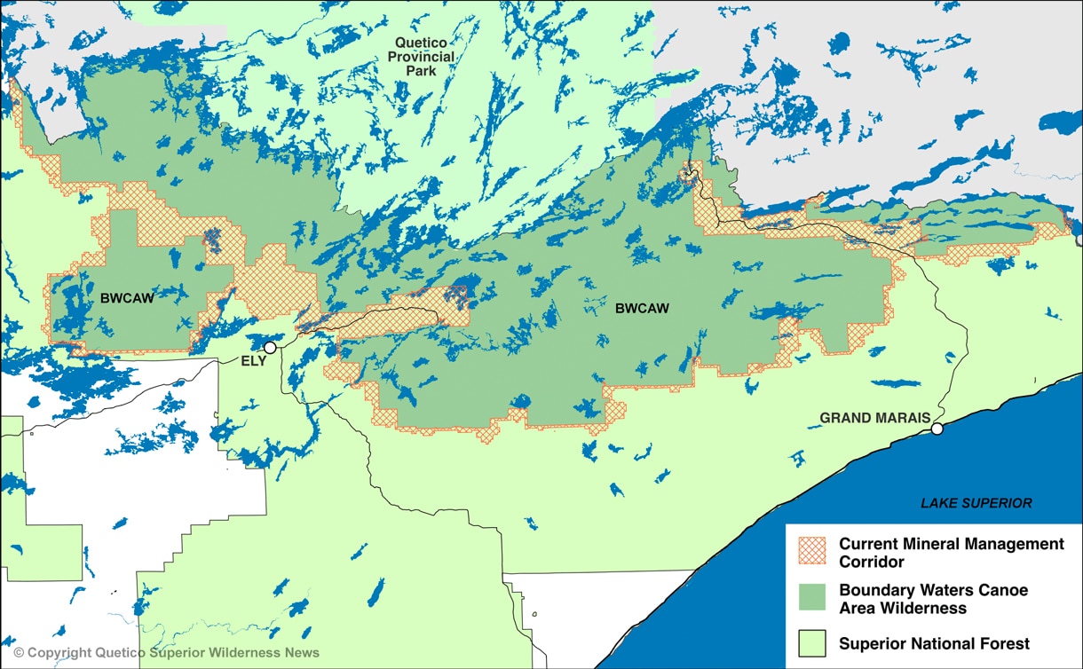 DNR considers BWCA mining buffer - Qsf Bwcaw Mineral Management Zone Map Web 1 