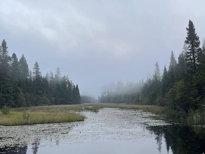 Foggy mornings on a Superior Hiking Trail thru-hike.