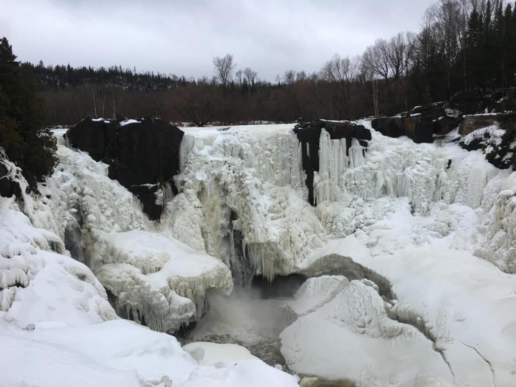 Frozen High Falls at Grand Portage State Park