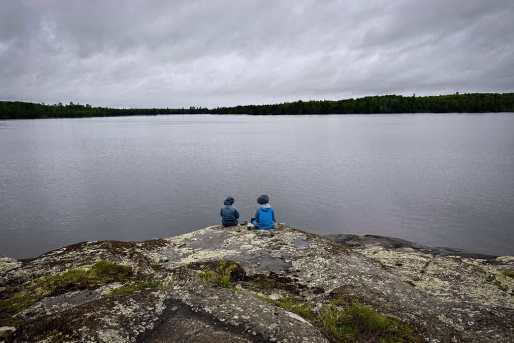 BWCAW campers look out over the South Kawishiwi River