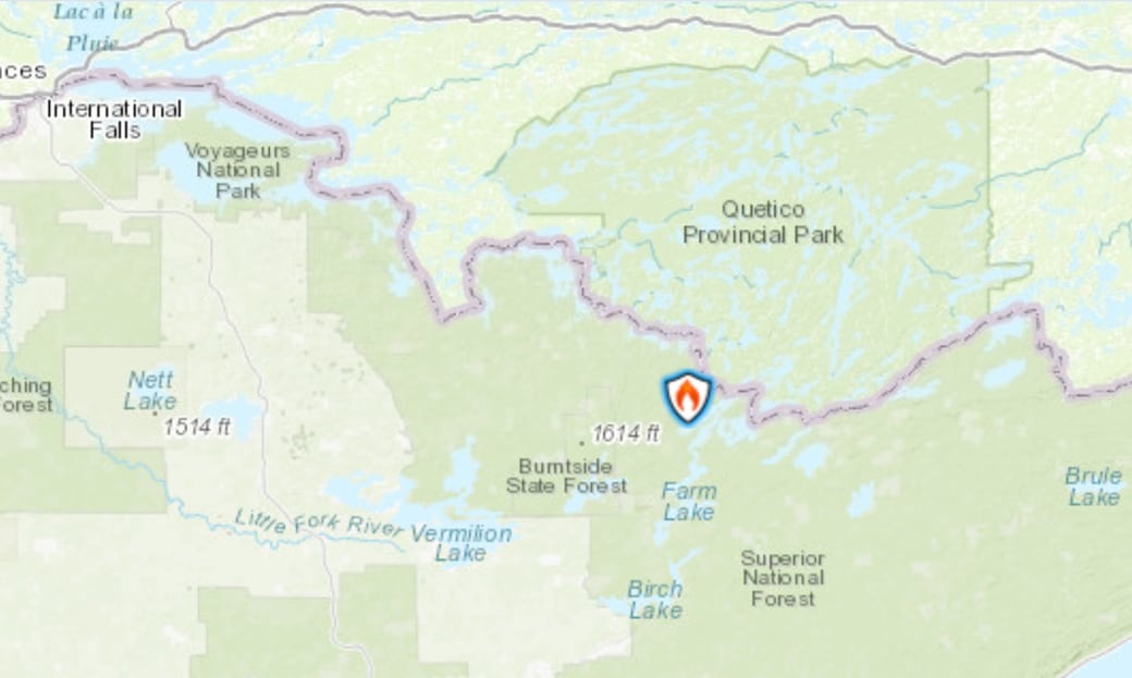 Wood Lake Fire Map