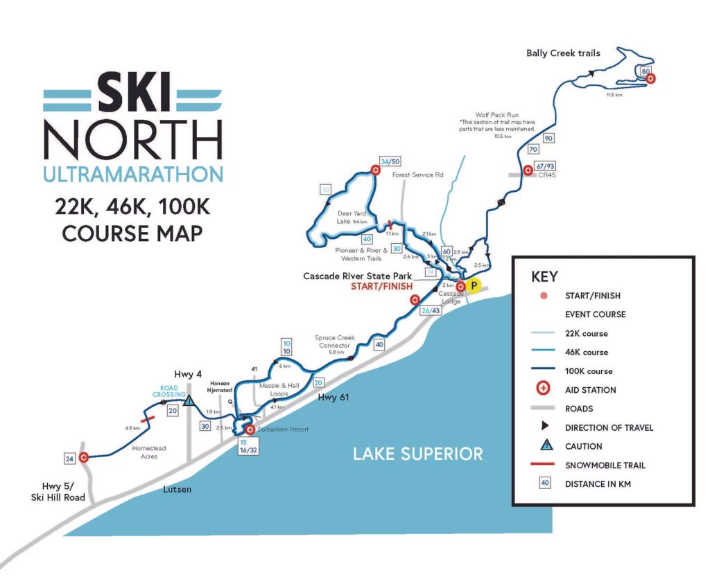 Ski North Ultra Map