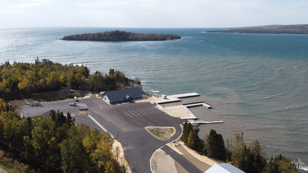 New ferry terminal at Grand Portage