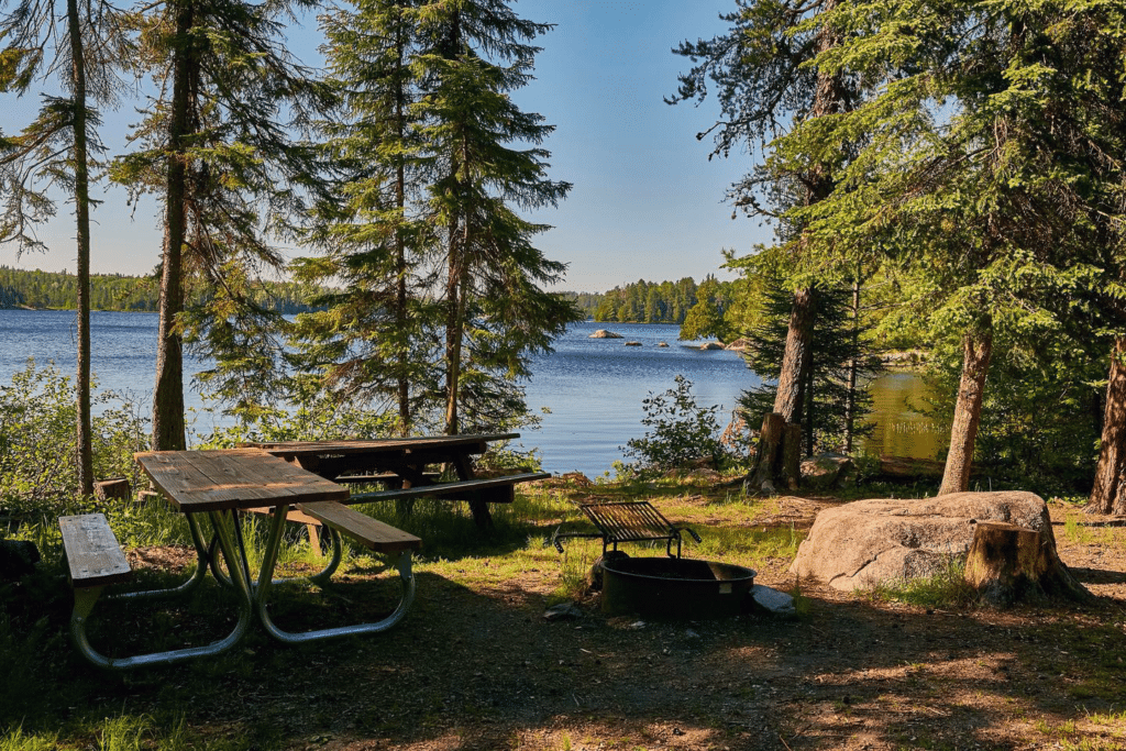 MN forest campsite Lake Jeanette