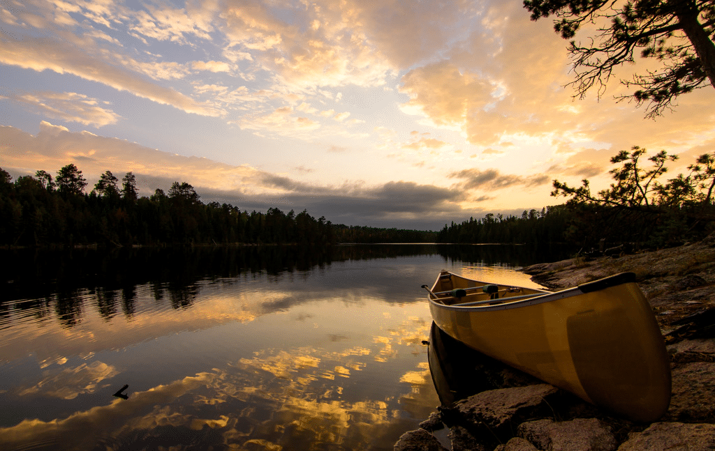 Canoe in Quetico Superior Wilderness