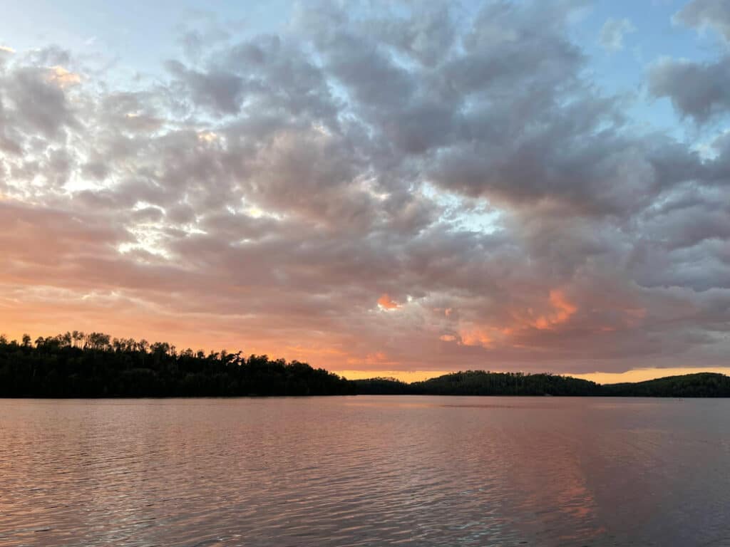 Sunset on Elbow Lake