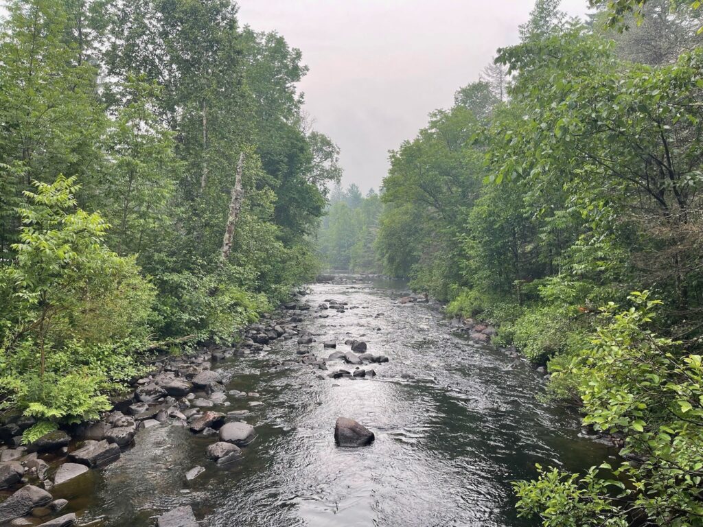 Baptism River on a Smoky and Humid Day in the Finland State Forest Minnesota - Photo by Holly Scherer
