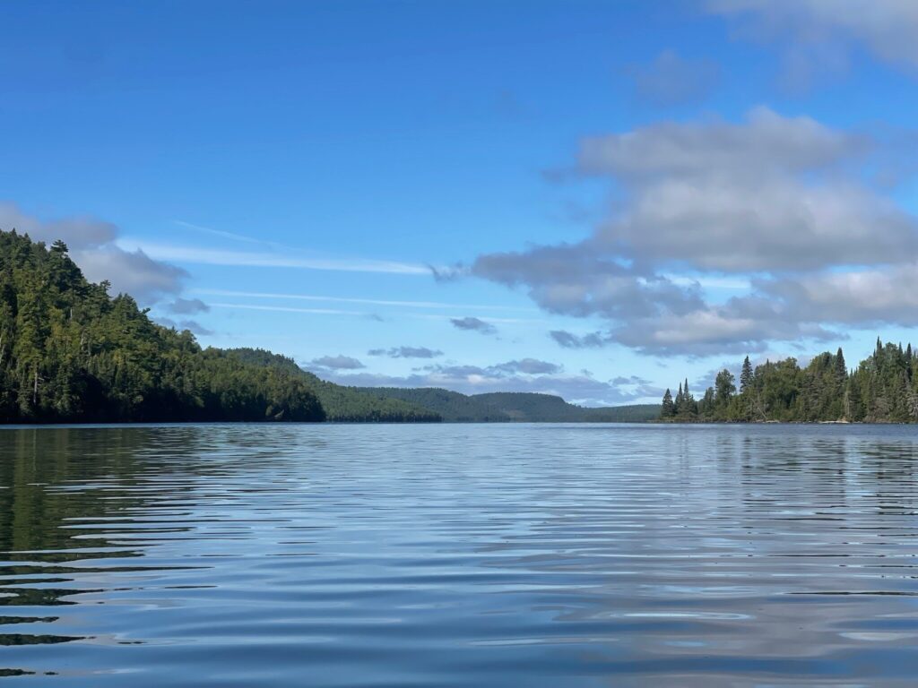 Paddling Mountain Lake, photo by Holly Scherer