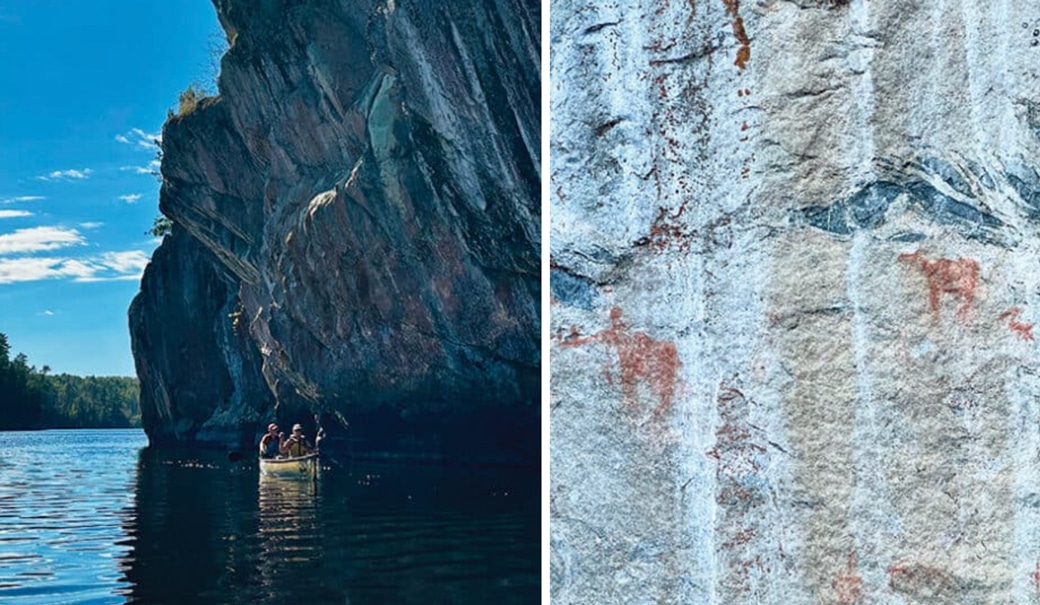 Paddling to Crooked Lake Pictographs