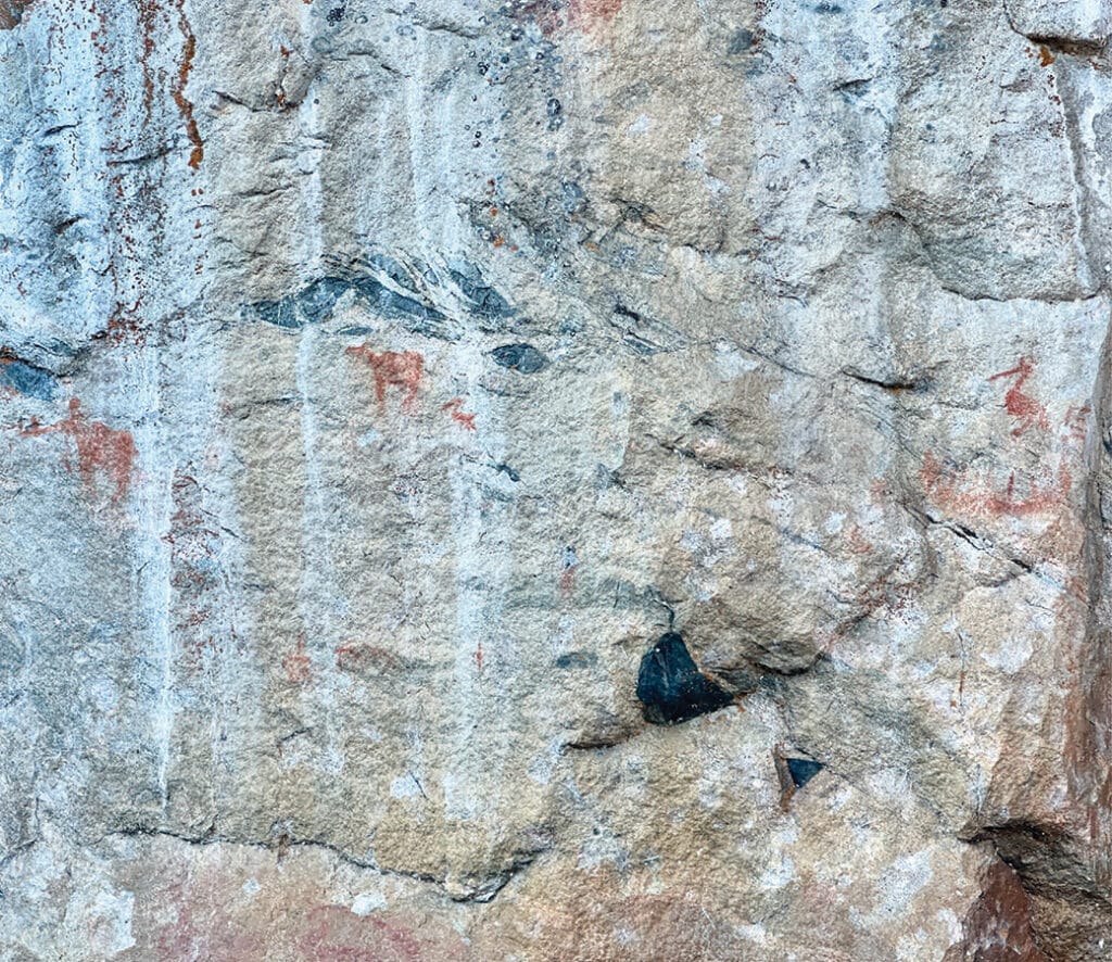 Moose Pictographs at Crooked Lake BWCA