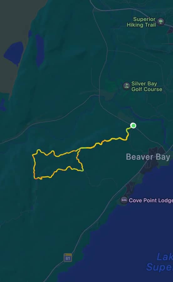 Map Beaver Bay Cove Point Loop Superior Hiking Trail
