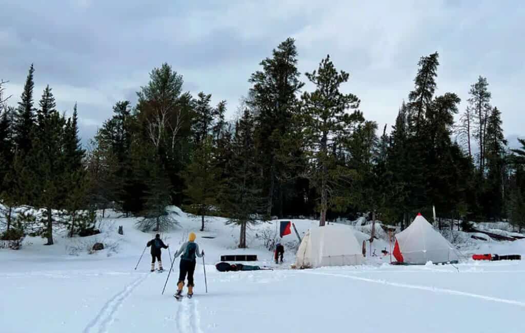 Campsite on ice BWCA