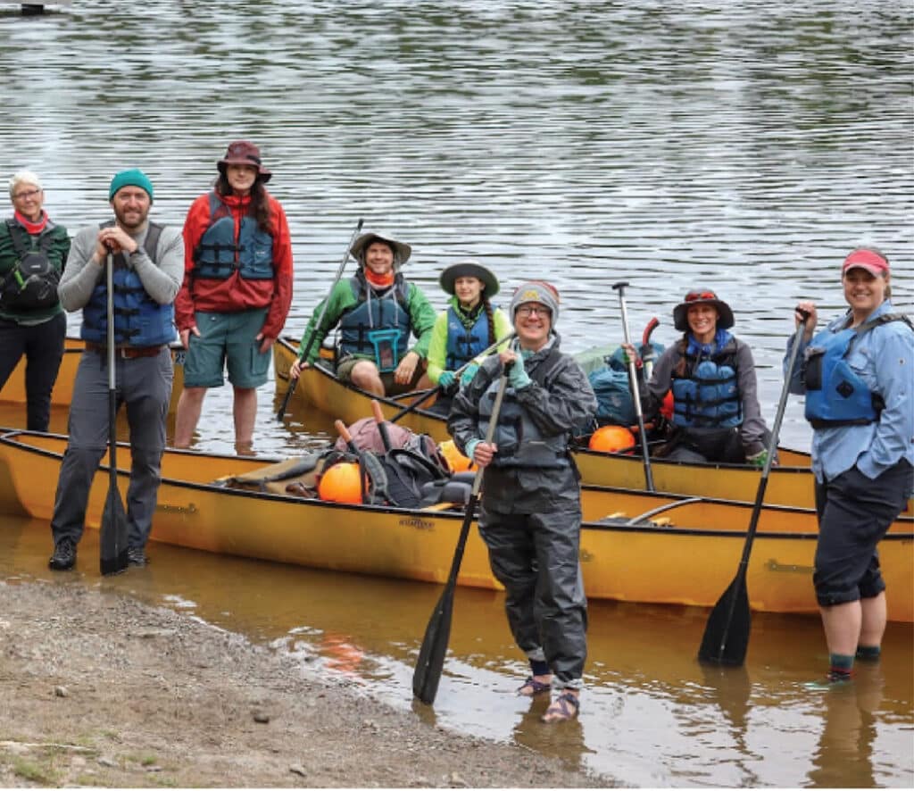BWAC volunteers in canoes