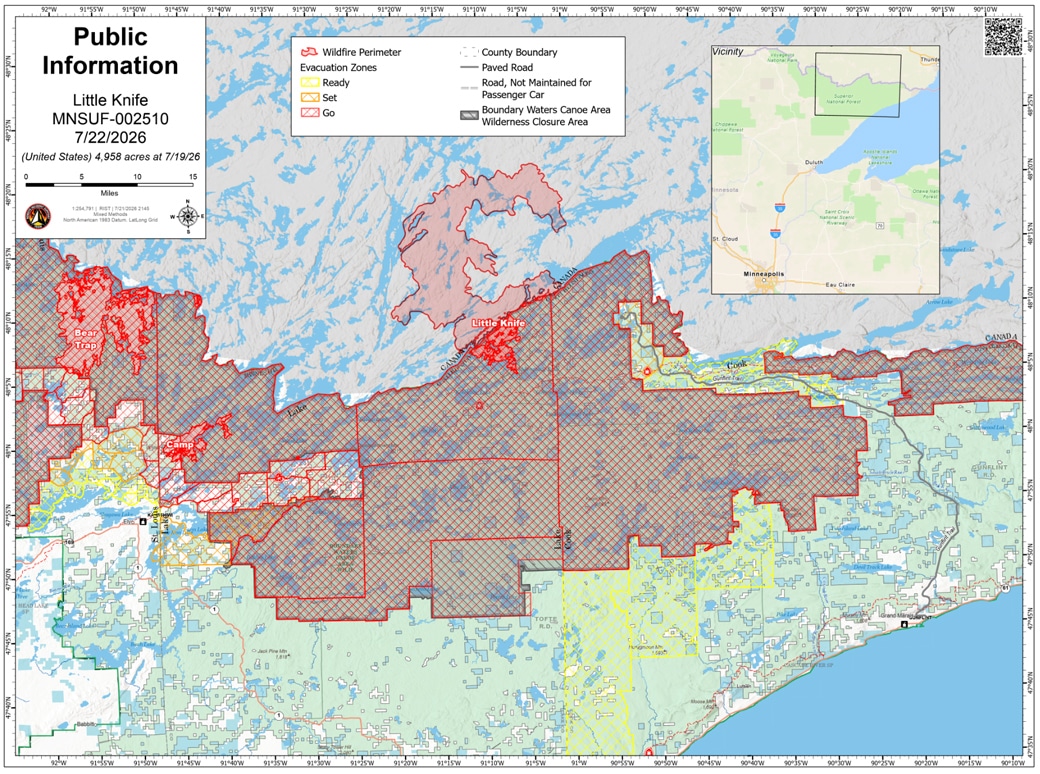 Wildfires Burn 68,000 Acres in Superior National Forest and BWCA