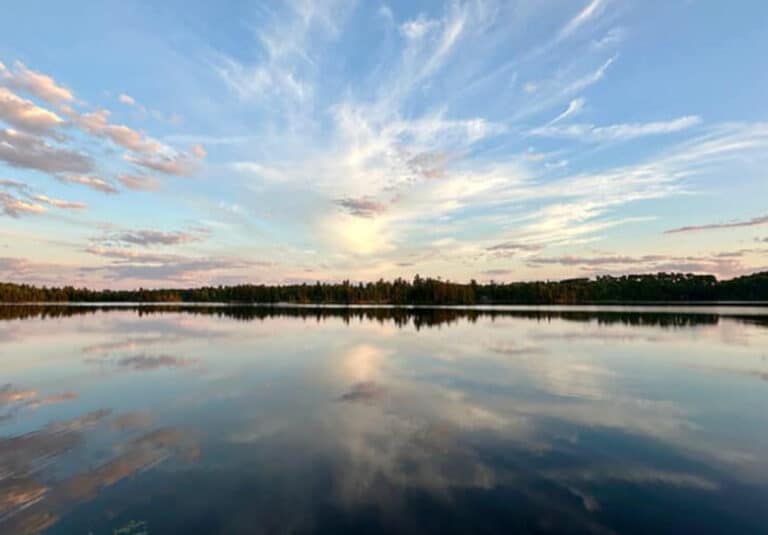 Sunrise view over Clear Lake BWCA