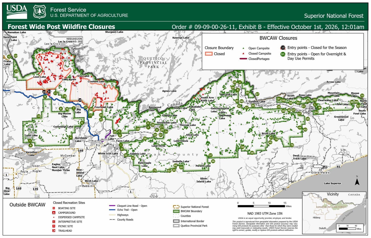 BWCA entry points now 70% open