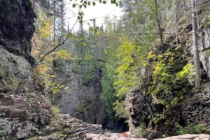 Kadunce River Gorge trail in Minnesota