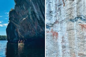 Paddling to Crooked Lake Pictographs